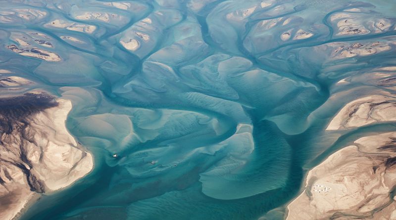 Aerial view of Inland Sea Khor Al Adaid